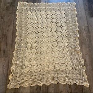 Handmade Vintage Crochet Tablecloth